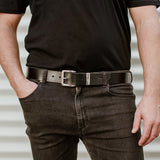 Signature Leather Belt - Chrome